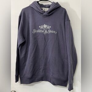 Scotch & Soda Hoodie Amsterdam French Terry Graphic Hoodie Purple Sky Medium
